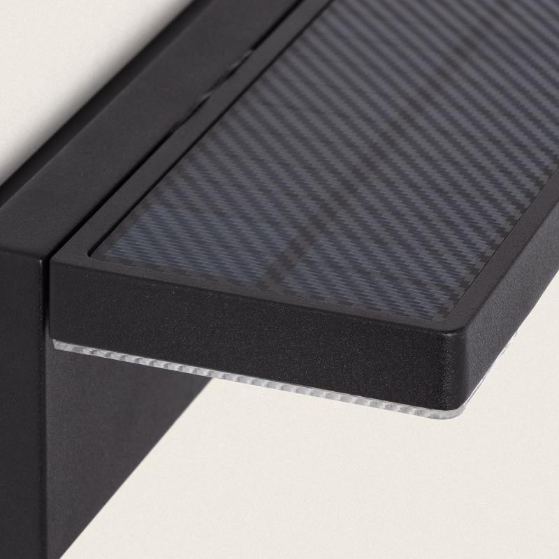 Aplique de Parede Exterior Solar LED 5W Alumínio com Sensor de Movimento Bran