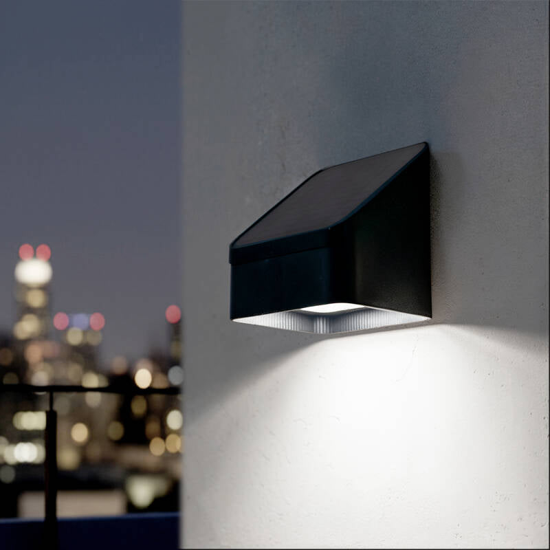 Aplique de Parede Exterior Solar LED de Alumínio com Detector de Movimento Radar Namib