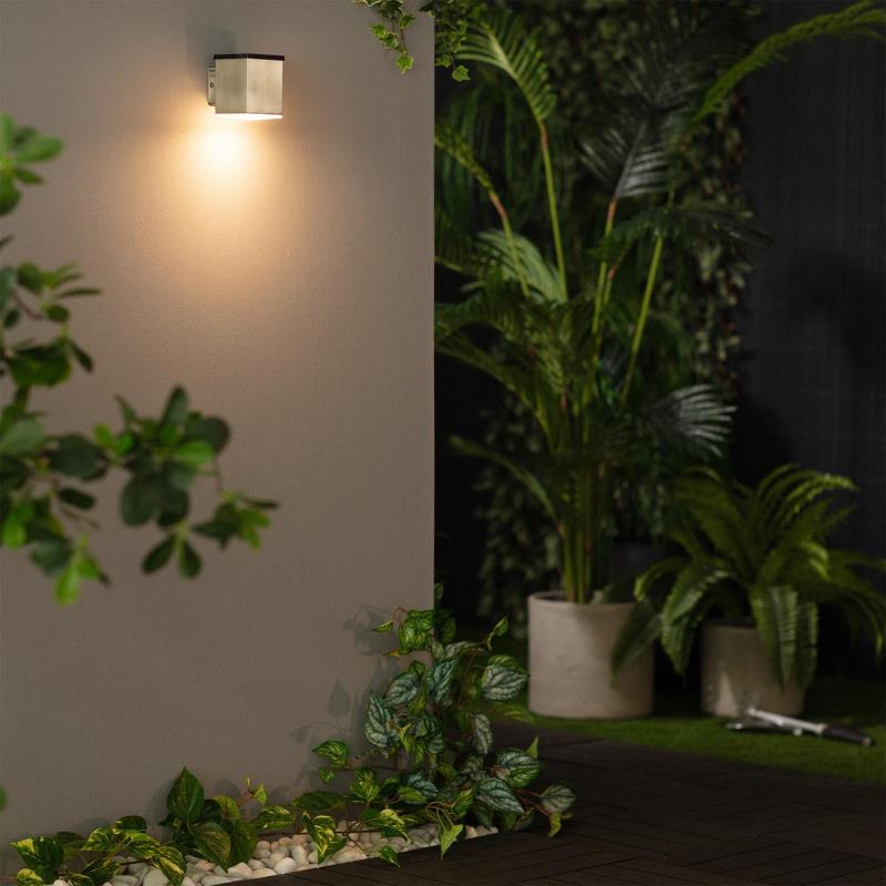 Aplique de Parede Exterior LED Solar em Aço Inoxidável Jafaro