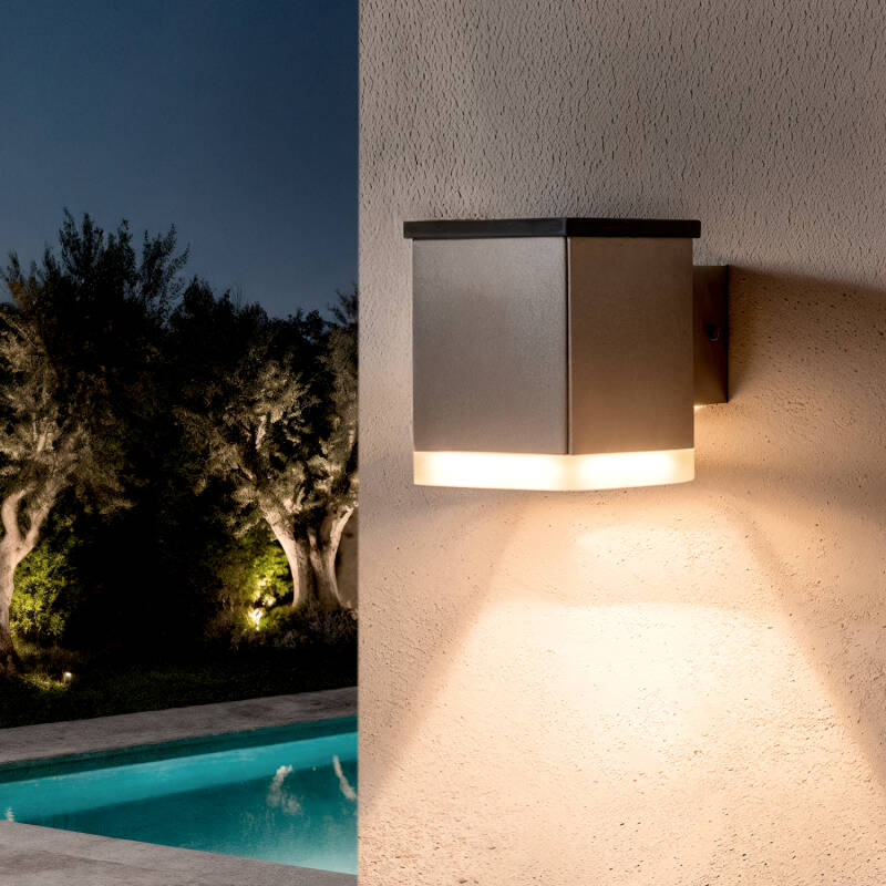 Aplique de Parede Exterior LED Solar em Aço Inoxidável Jafaro