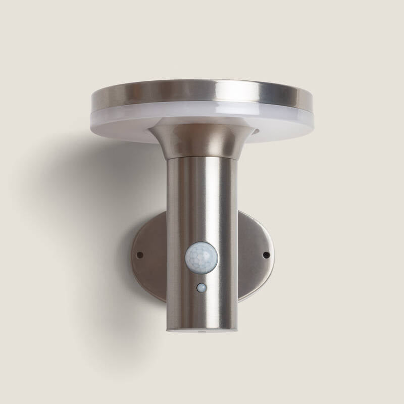 Aplique de Parede Exterior LED Solar Helios em Aço Inoxidável com Detetor de Movimento PIR