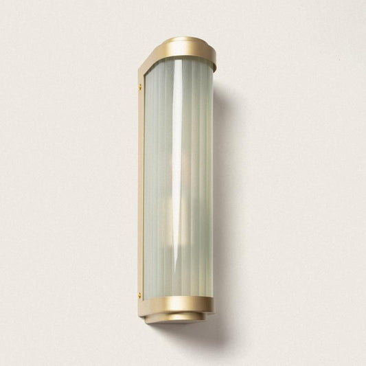 Aplique de Parede Exterior em Vidro e Material Peridot