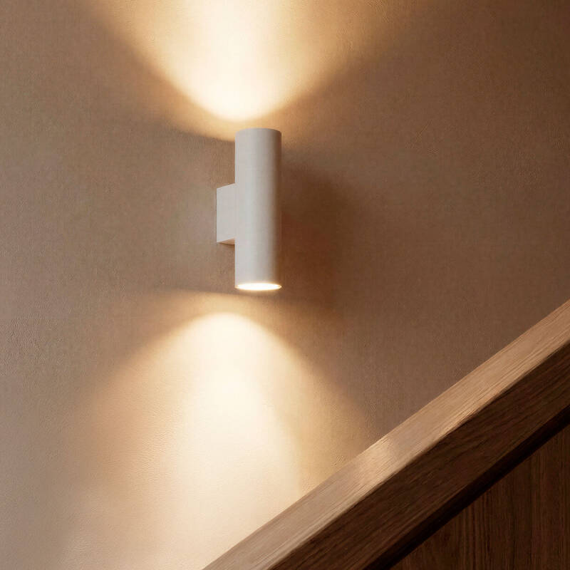 Aplique de Parede Gesso Iluminação Dupla Alejandrita