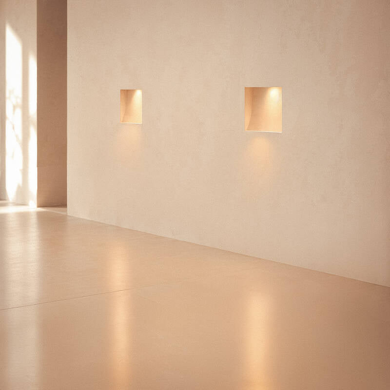 Aplique de Parede Integração Gesso/Pladur LED 2W Corte 173x145 mm