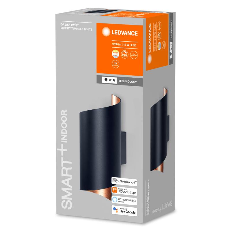 Aplique de Parede LED 12W Smart+ WiFi ORBIS Twist LEDVANCE 4058075574151