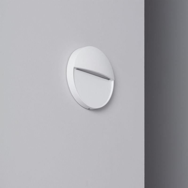 Aplique de Parede LED 4W de Alumínio Circular Jade Branco