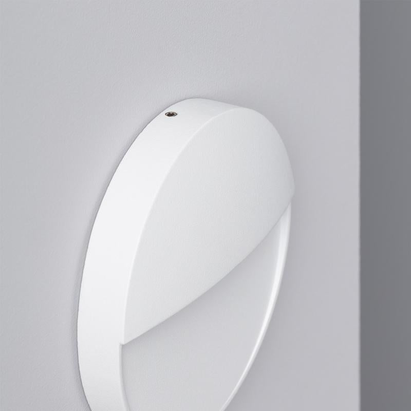 Aplique de Parede LED 4W de Alumínio Circular Jade Branco