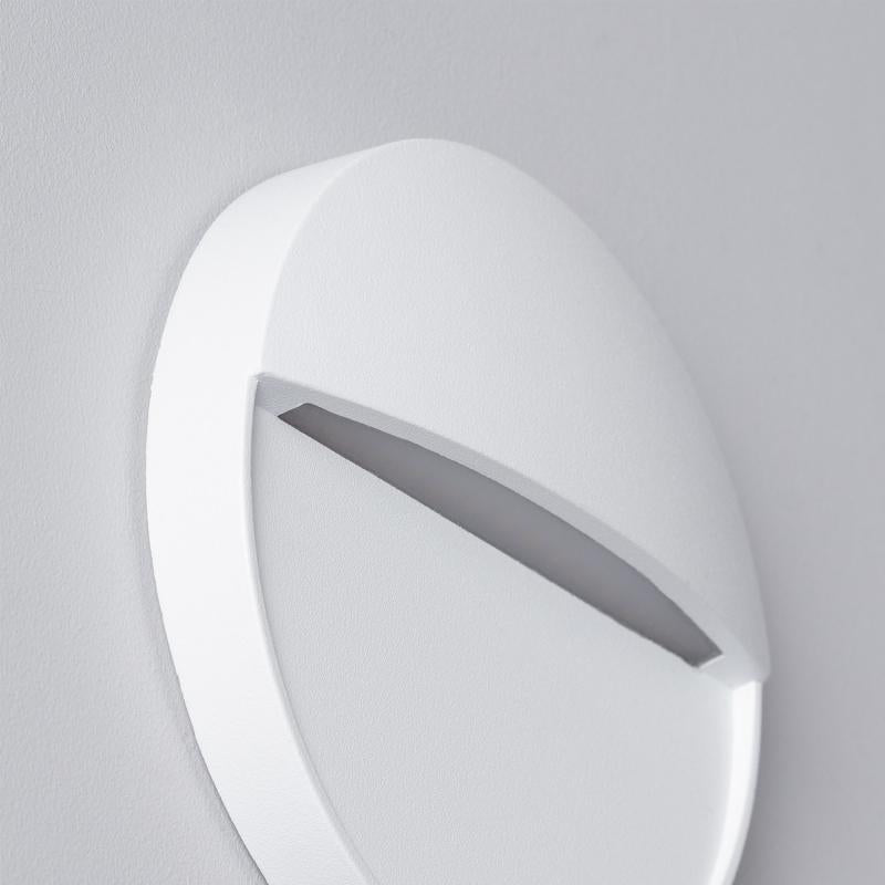 Aplique de Parede LED 4W de Alumínio Circular Jade Branco