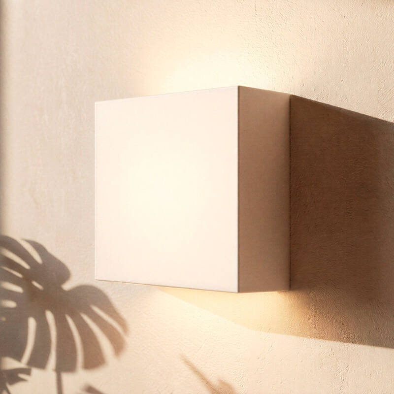 Aplique de parede LED de 7 W, em Gesso, com Iluminação Dupla Face, cor Esmeralda