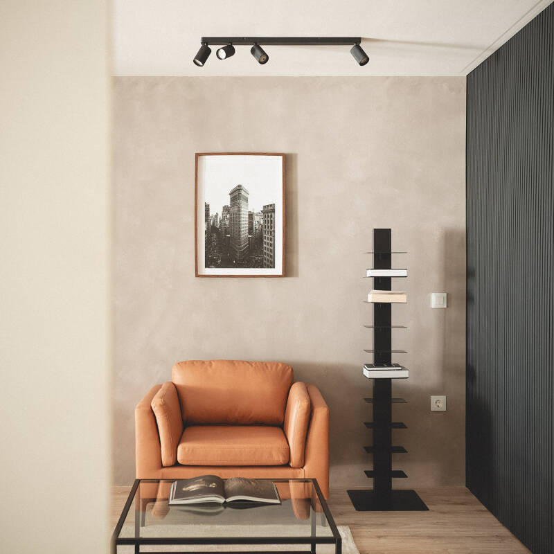 Aplique de Teto Alumínio Breixo 4 Focos
