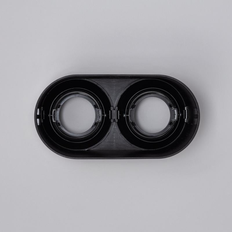 Aplique de Teto Duplo Preto com Lâmpada GU10 Space