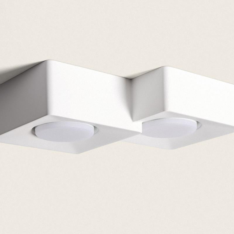 Aplique de Teto Gesso 2 Focos Quman
