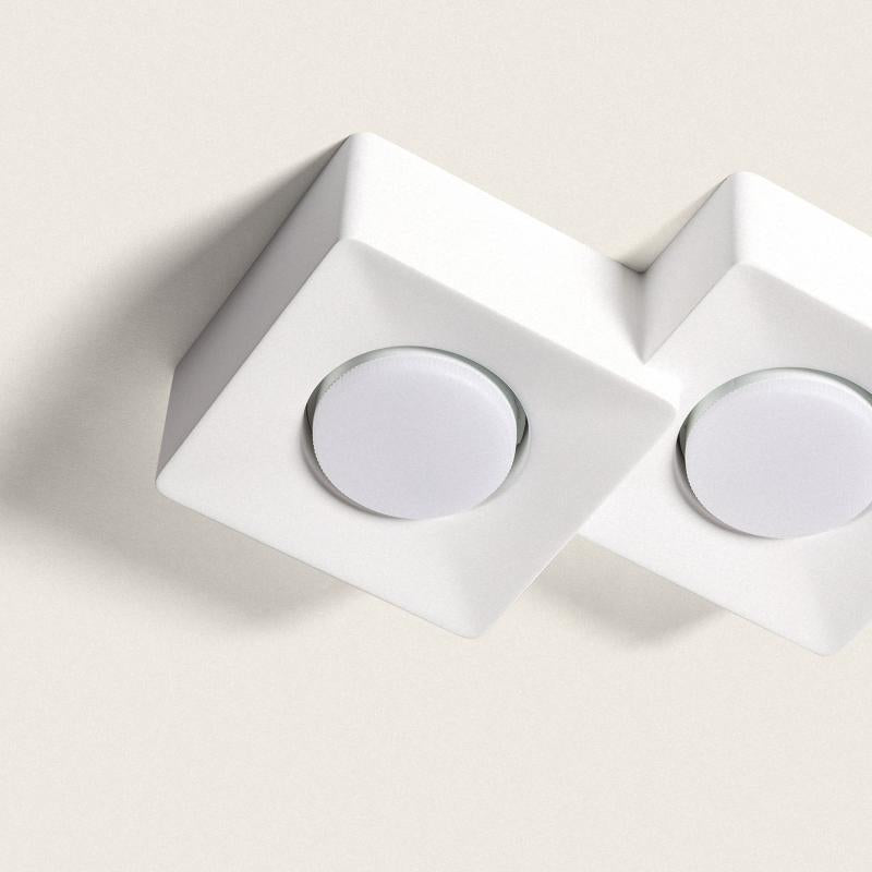 Aplique de Teto Gesso 2 Focos Quman