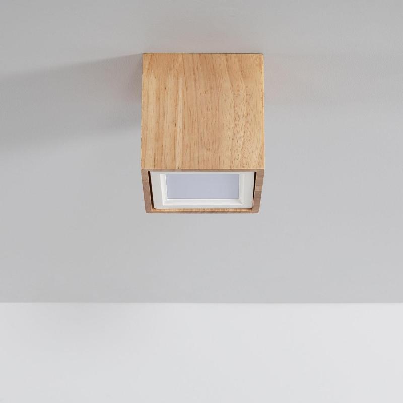 Aplique de Teto LED 6W de Madeira Sigurd
