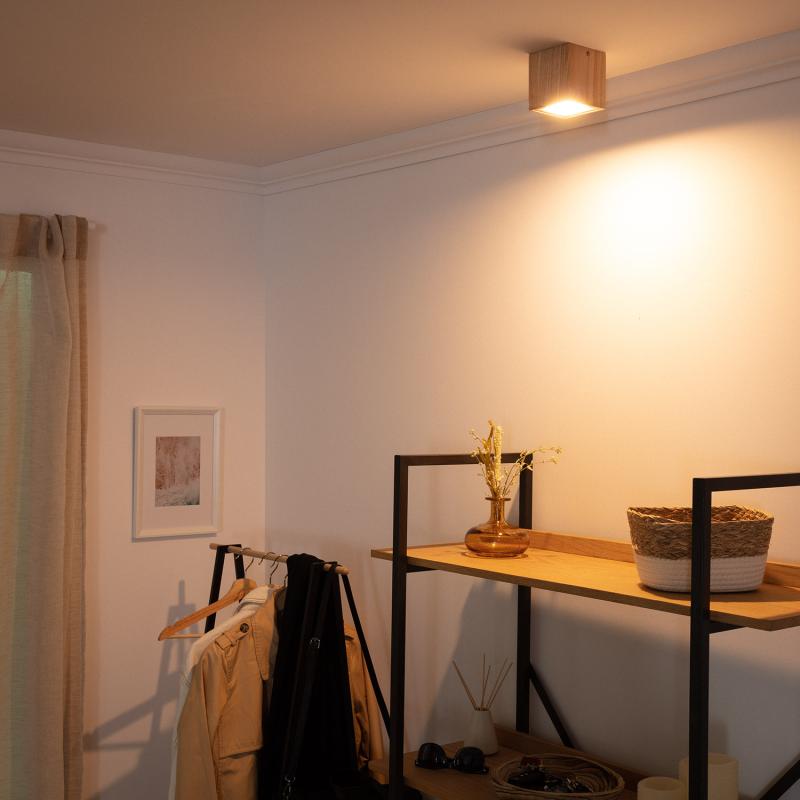 Aplique de Teto LED 6W de Madeira Sigurd