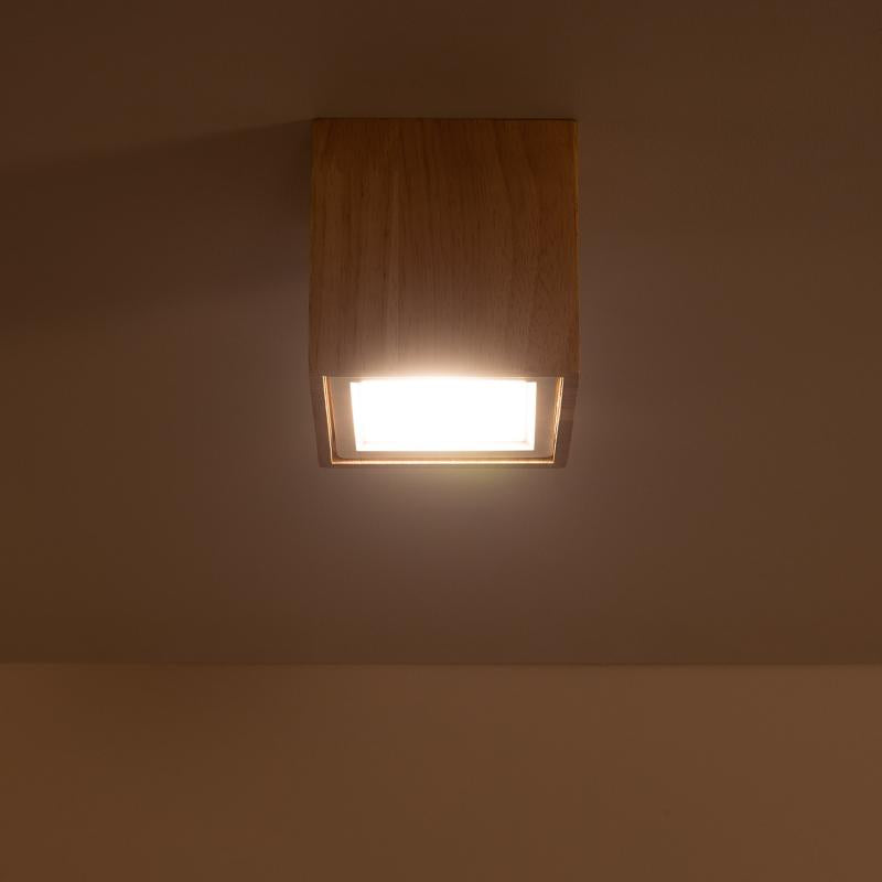 Aplique de Teto LED 6W de Madeira Sigurd