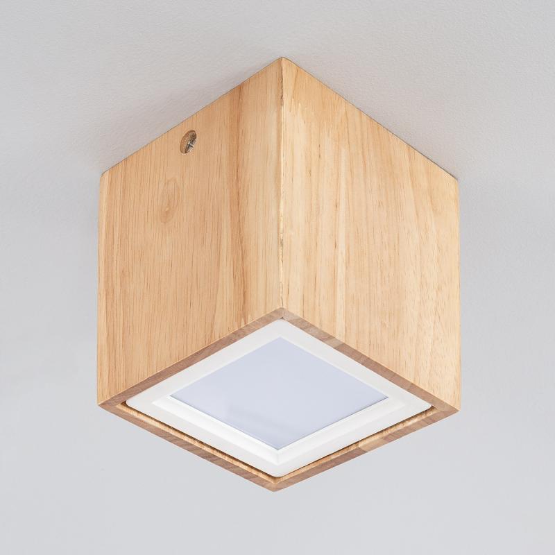 Aplique de Teto LED 6W de Madeira Sigurd