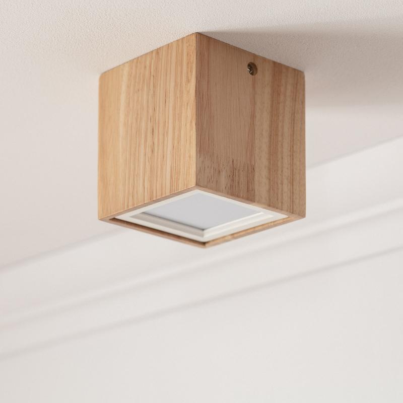 Aplique de Teto LED 6W de Madeira Sigurd
