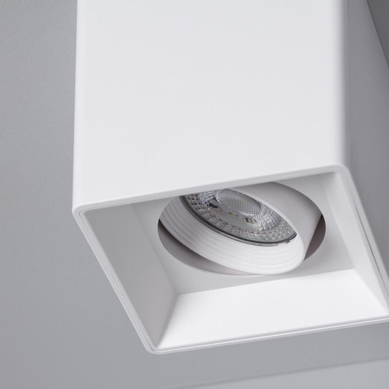 Aplique de Teto Quadrado Branco com Lâmpada GU10 Space
