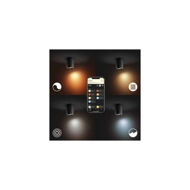 Aplique de Teto White Ambiance GU10 PHILIPS Hue Pillar Simple
