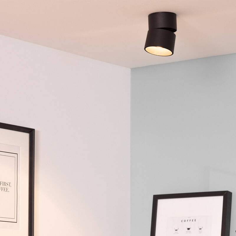 Aplique LED 30W de Alumínio Circular Preto New Onuba