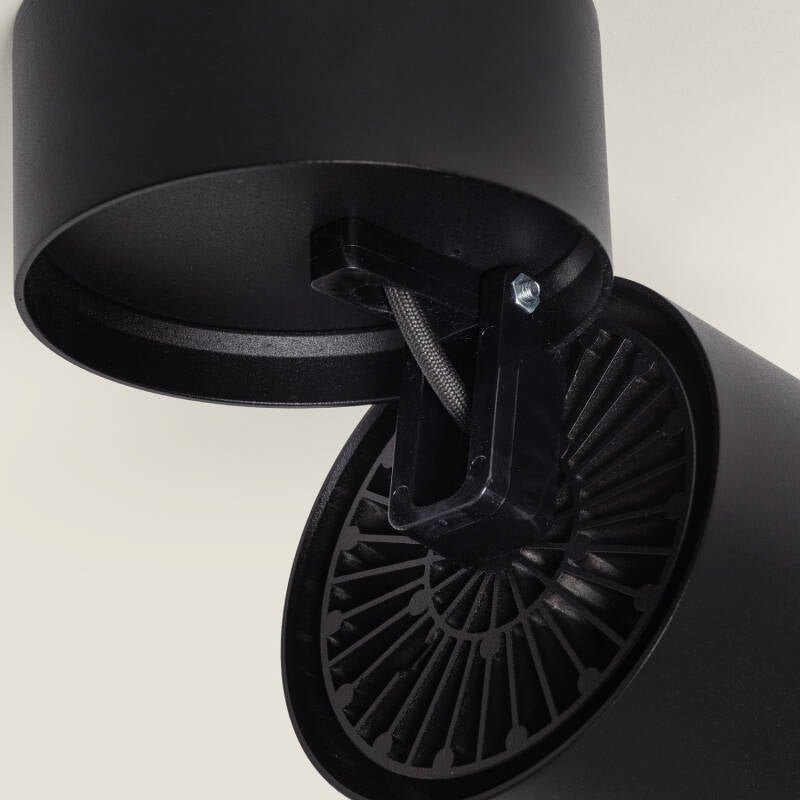 Aplique LED 30W de Alumínio Circular Preto New Onuba