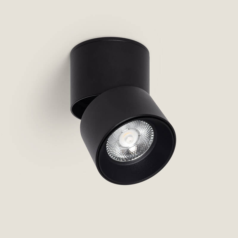 Aplique LED 7W de Alumínio Circular Preto New Onuba