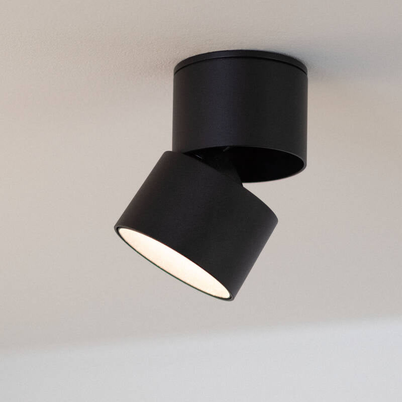 Aplique LED 7W de Alumínio Circular Preto New Onuba