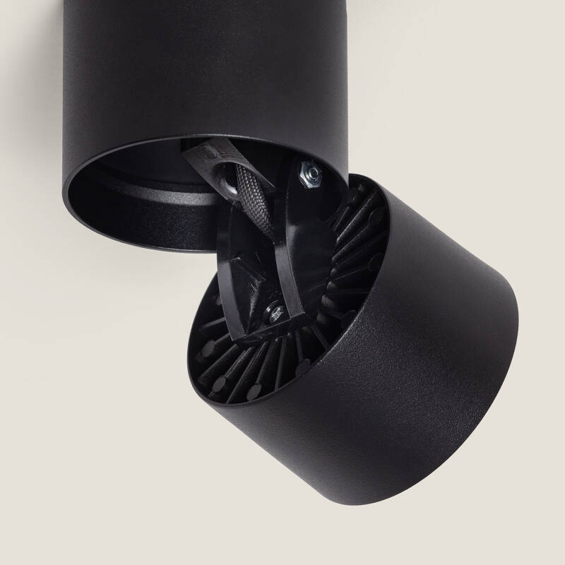 Aplique LED 7W de Alumínio Circular Preto New Onuba