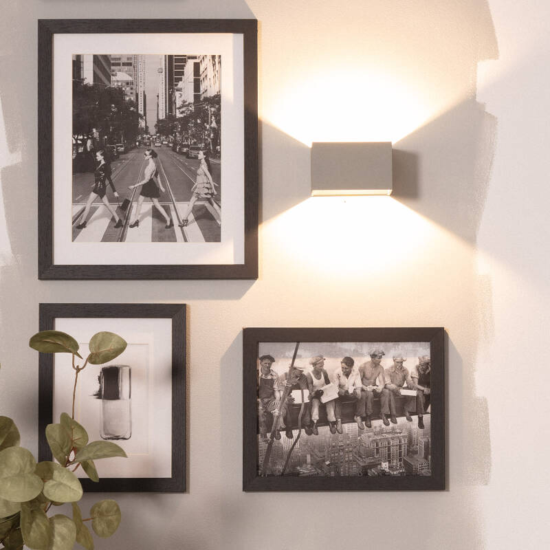 Aplique LED Lico 6W Cinza Claro Iluminação Dupla