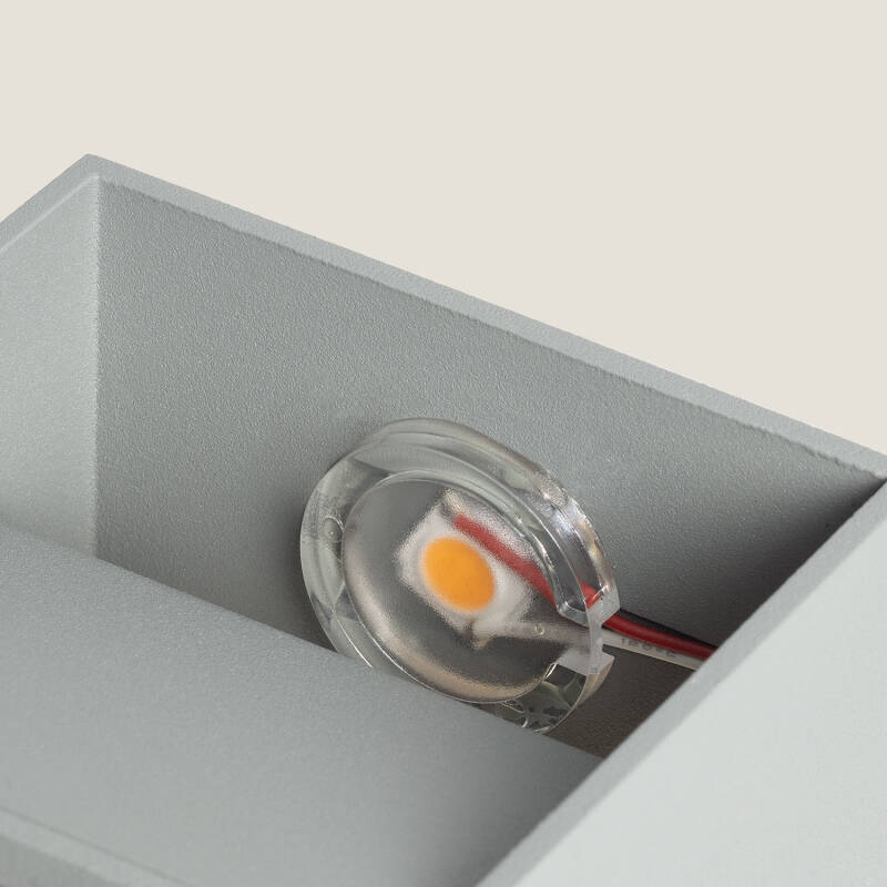 Aplique LED Lico 6W Cinza Claro Iluminação Dupla