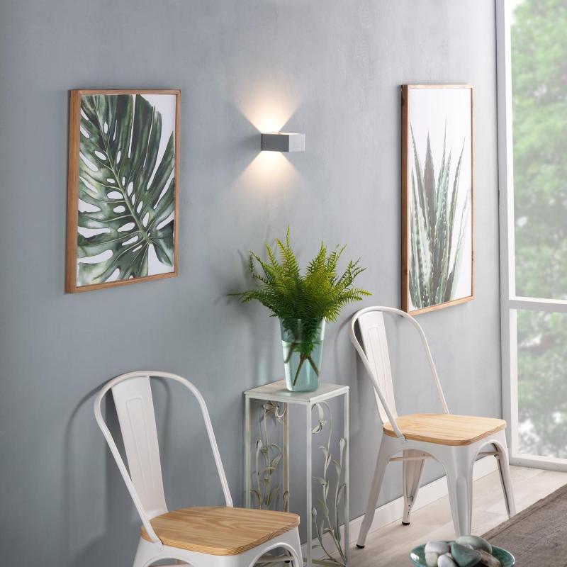 Aplique LED Lico 6W Cinzento Iluminação Dupla