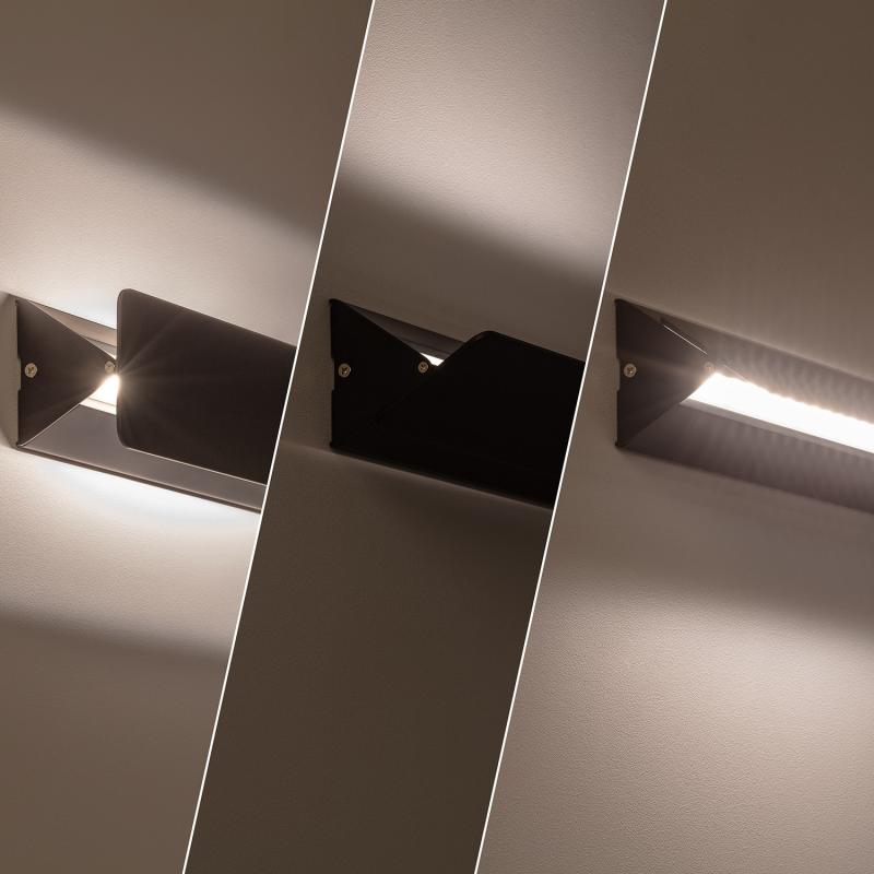 Aplique de Parede LED de 10 W em Alumínio Lars Preto