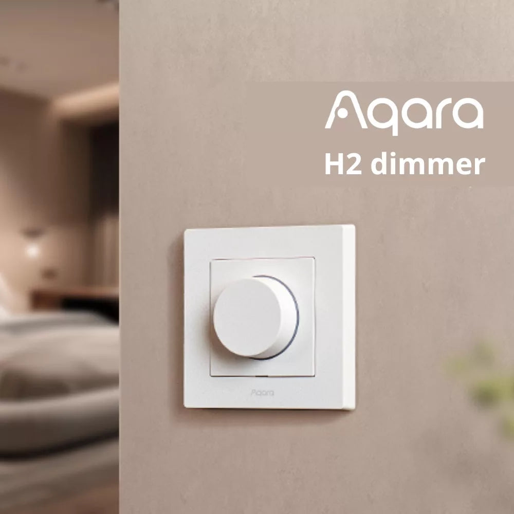 Aqara H2 Dimmer EU, Zigbee + Thread dimmer parede switch com universial wiring, grey