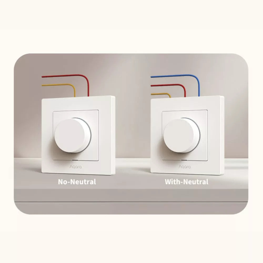 Aqara H2 Dimmer EU, Zigbee + Thread dimmer parede switch com universial wiring, grey
