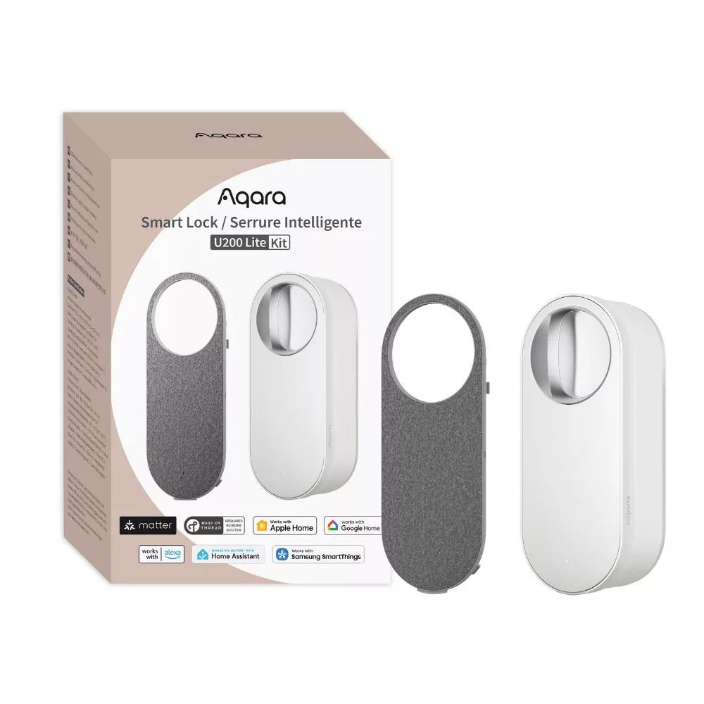 Aqara U200 LITE smart retrofit door lock, Matter compatible, branco