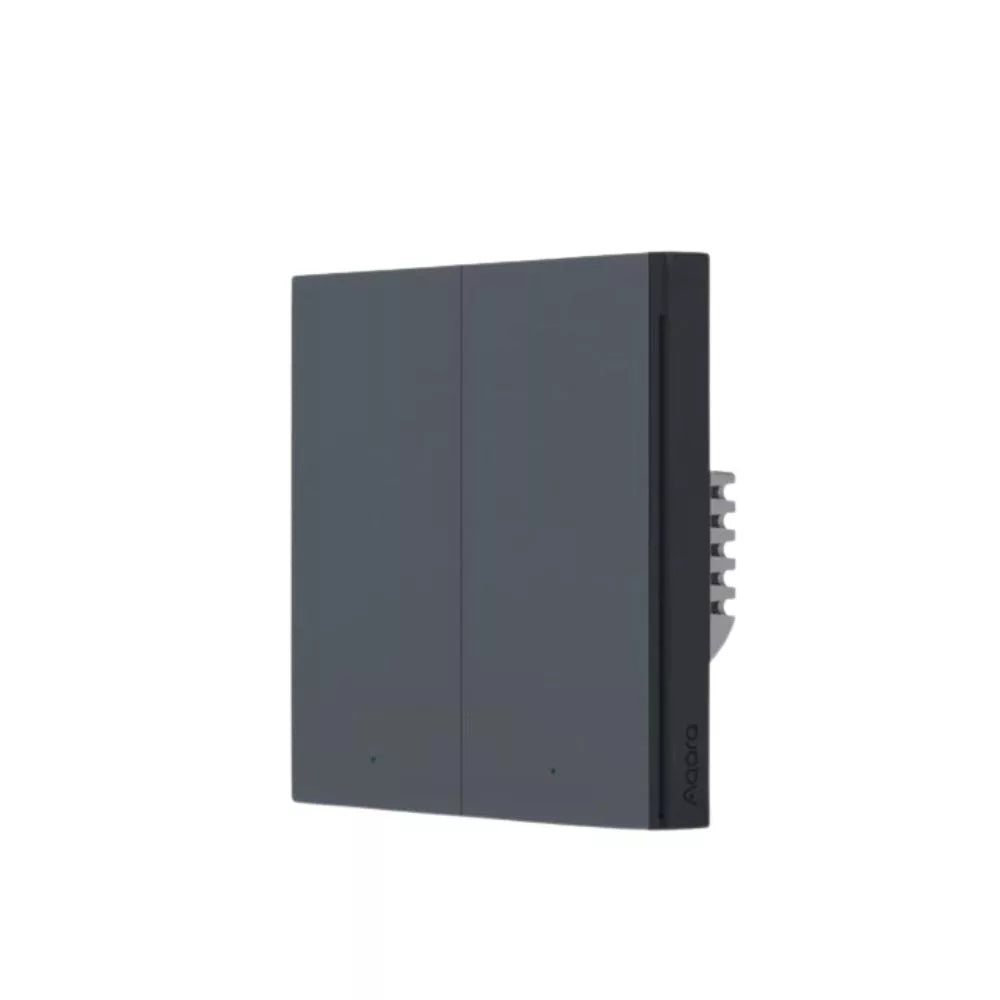 AQARA Smart Parede Switch H1 EU (No Neutral, Double Rocker), grey