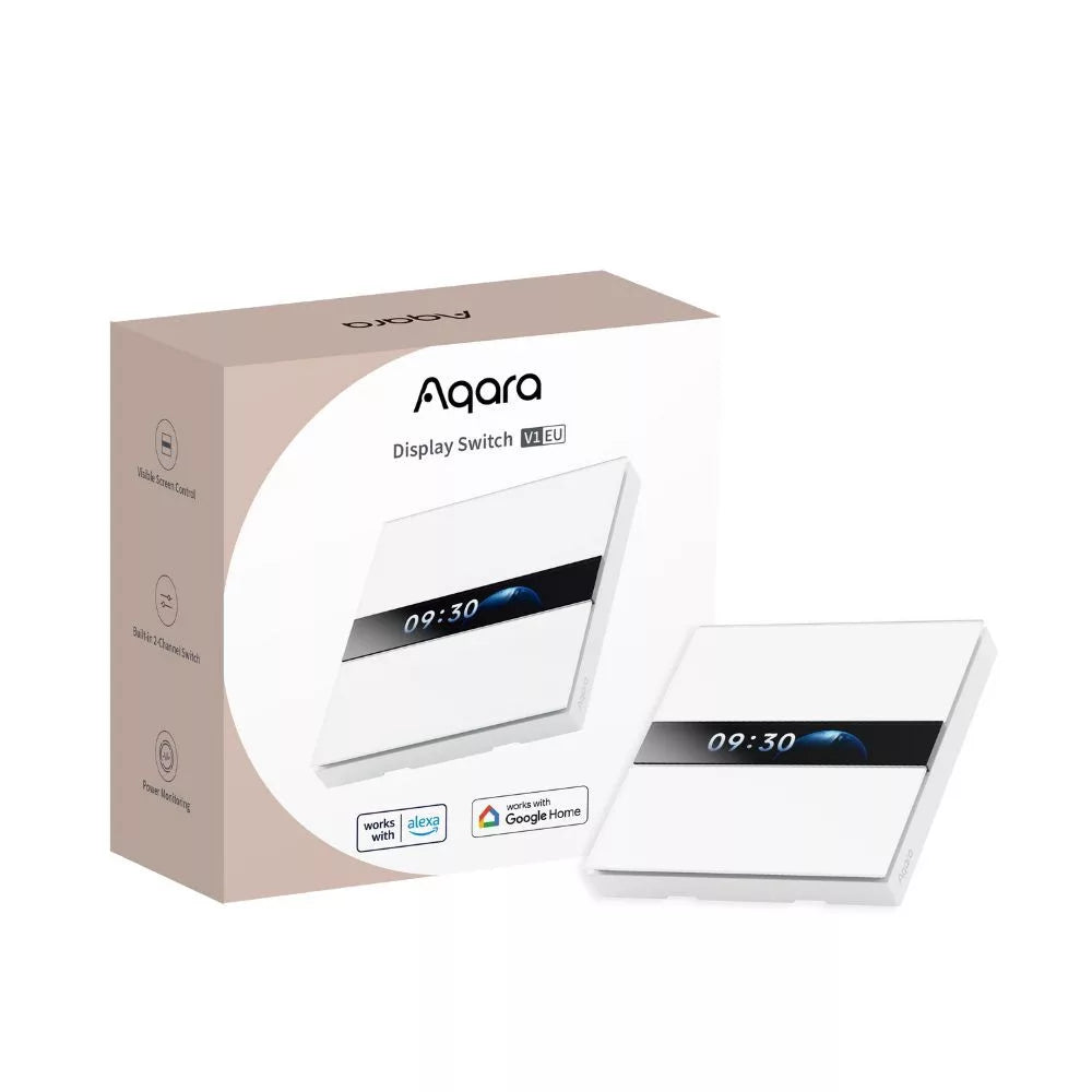 Aqara V1 Display Switch - a 2-channel smart Zigbee parede switch com LCD screen