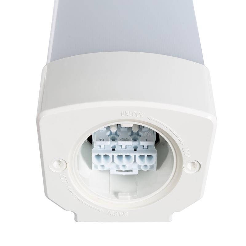 Armadura Hermética LED 120 cm 40W 150lm/W Alumínio IP65 Conectável com Sensor Microondas MERRYTEK