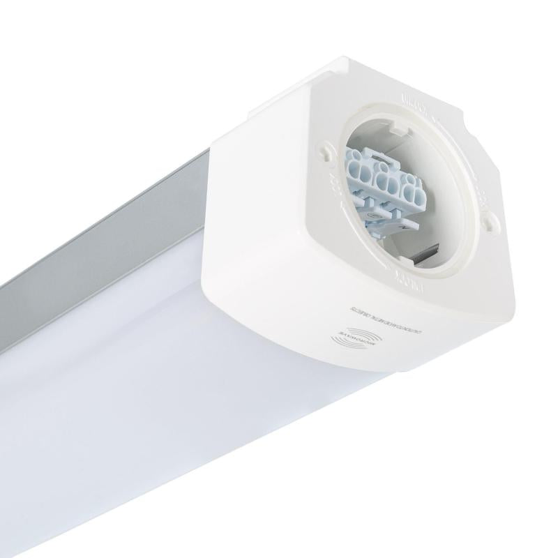 Armadura Hermética LED 120 cm 40W 150lm/W Alumínio IP65 Conectável com Sensor Microondas MERRYTEK