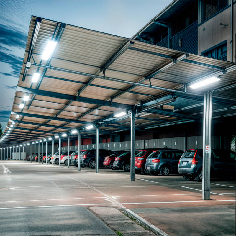 Armadura Hermética Slim para dois Tubos LED 60 cm IP65 Conexão Uni-Lateral