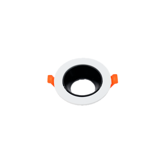 Aro Downlight Circular 75Ø GU10 Branco/Preto