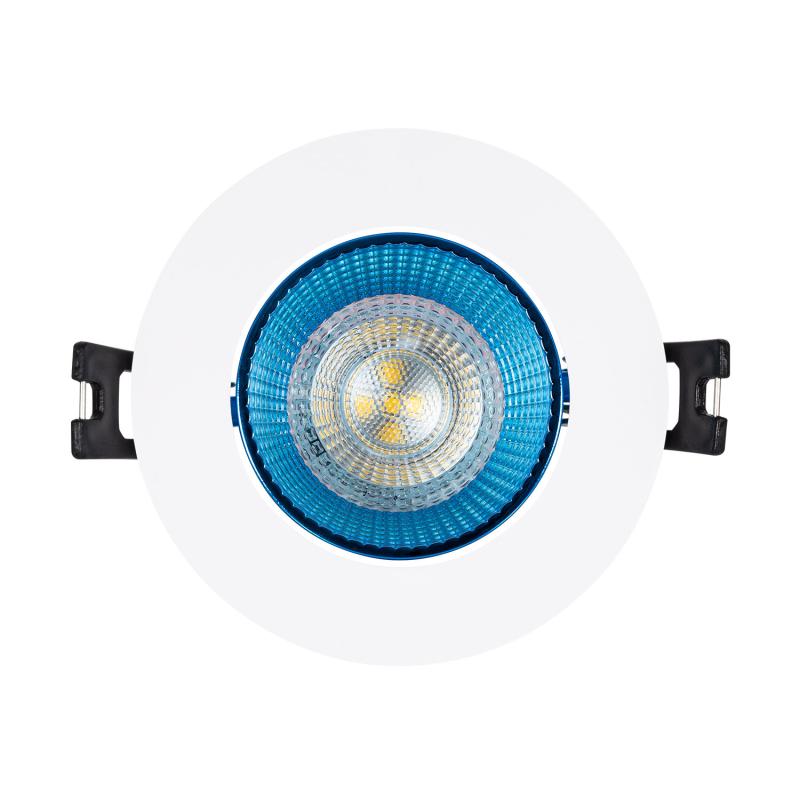 Aro Downlight Circular Basculante de Cores para Lâmpada LED GU10/GU5.3 Corte Ø80 mm