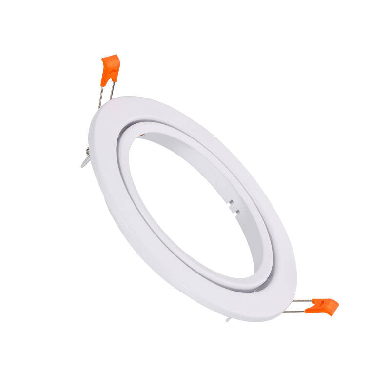 Aro Downlight Circular Encastrável para Lâmpada LED GU10 AR111 Corte Ø 120 mm