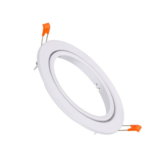 Aro Downlight Circular Encastrável para Lâmpada LED GU10 AR111 Corte Ø 120 mm
