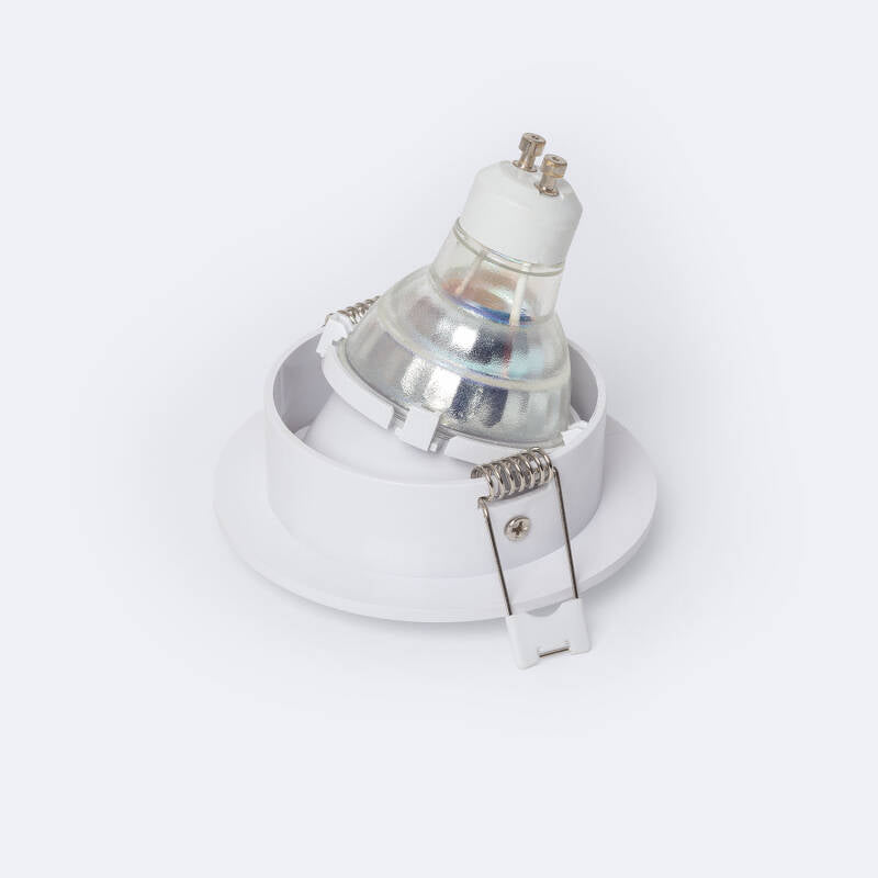 Aro Downlight Circular Branco para Lâmpada LED GU10 / GU5.3 Corte Ø 75 mm