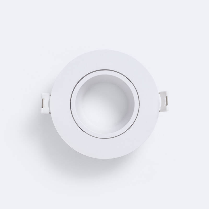 Aro Downlight Circular Branco para Lâmpada LED GU10 / GU5.3 Corte Ø 75 mm
