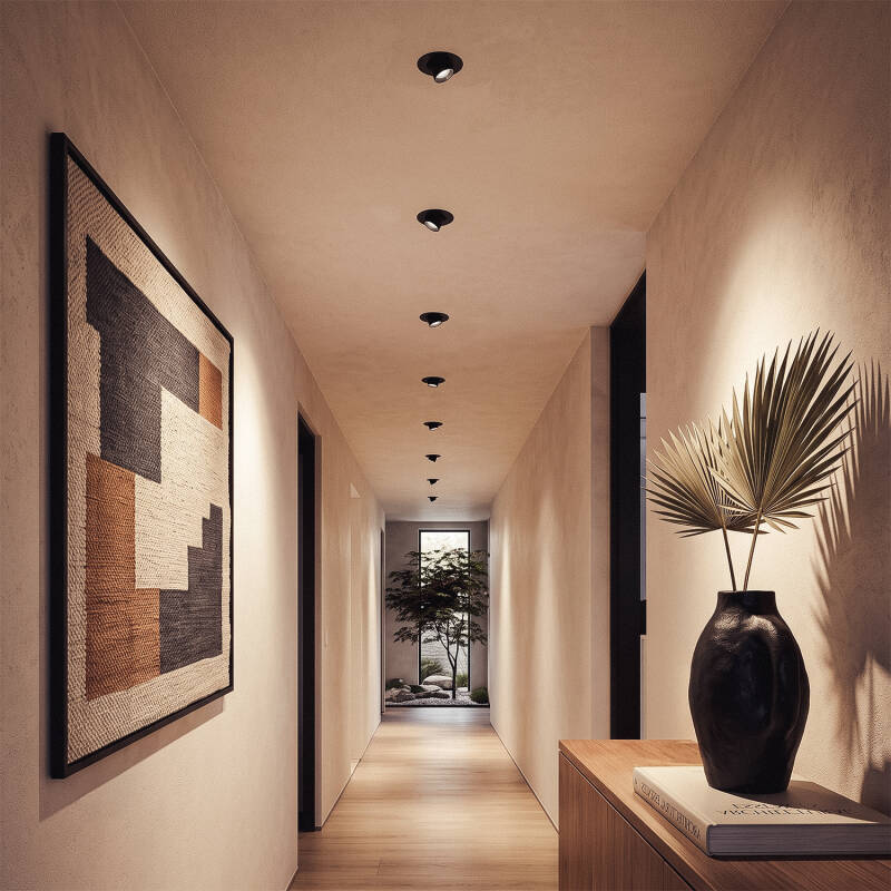 Aro Downlight Circular Inclinável Baixo UGR para Lâmpada LED GU10 / GU5.3 Corte Ø85 mmSuefix