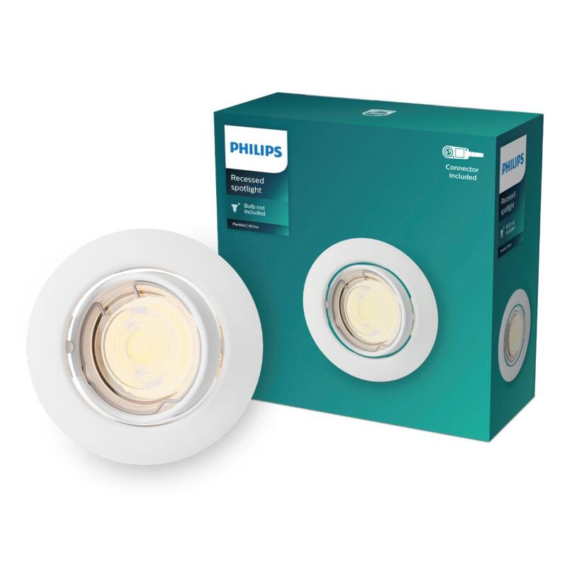Aro Downlight Circular PHILIPS Peridot para Lâmpadas LED GU10 Ø 75 mm