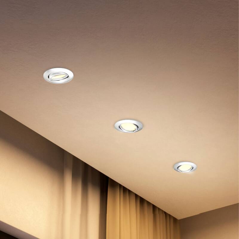 Aro Downlight Circular PHILIPS Peridot para Lâmpadas LED GU10 Ø 75 mm